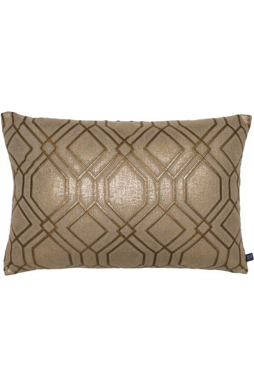 Prestigious Textiles Sienna Brown Othello Geometric Feather Filled Cushion