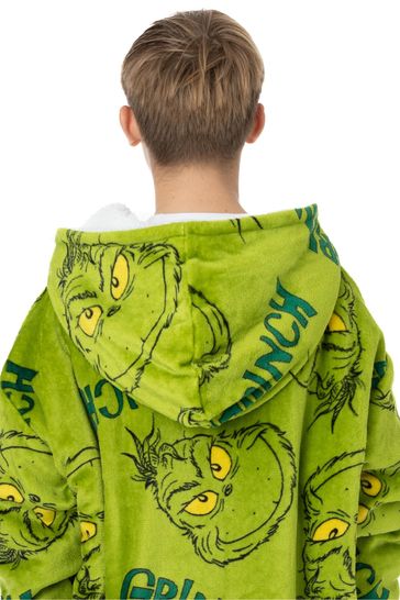 Buy Vanilla Underground Green Grinch Kids Blanket Hoodie from Next