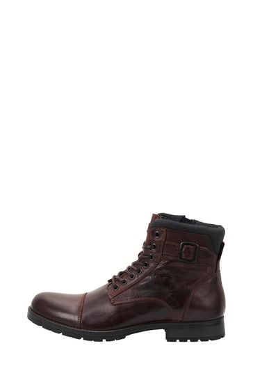 JACK & JONES Brown Leather Boots