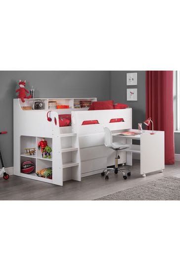 Julian Bowen White Kids Multi Storage Mid Sleeper