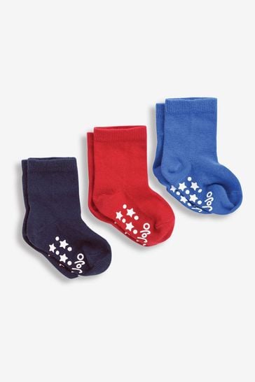 JoJo Maman Bébé Navy 3-Pack Short Cotton Socks