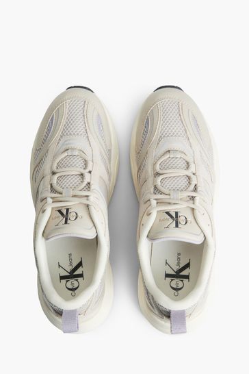 Calvin klein cream hot sale trainers