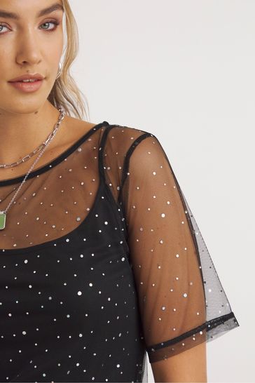 mesh overlay top