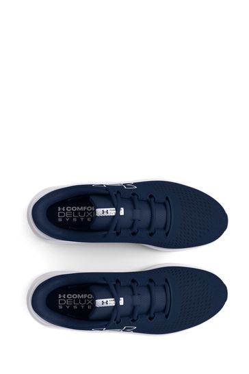 Under armour navy best sale trainers