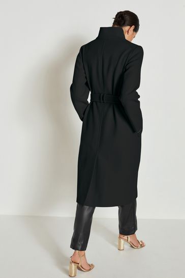 Buy Black Funnel Neck Coat from Next Austria