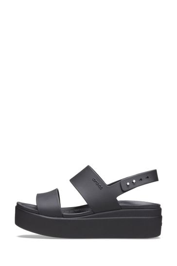 Buy Crocs Brooklyn Low Wedge Brown Sandals from Next Ireland