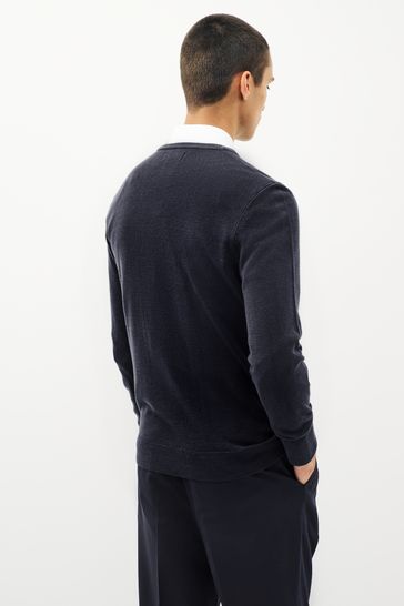 Next navy heart jumper top