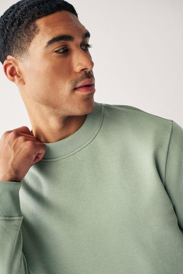 Sage green 2025 crew neck sweatshirt