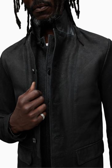 Allsaints survey leather blazer hot sale