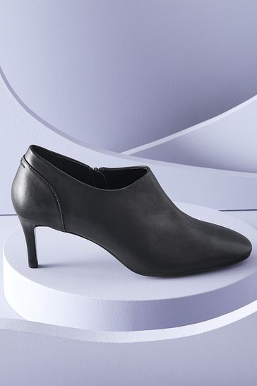 Black Leather Forever Comfort® With Motionflex Stiletto Town Shoes
