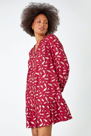 Metallic shirt dress sale