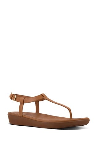 leather toe post flip flops