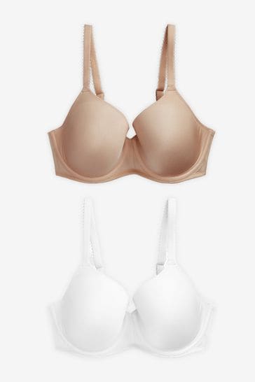Buy Nude/White DD+ Light Pad Full Cup Smoothing T-Shirt Bras 2