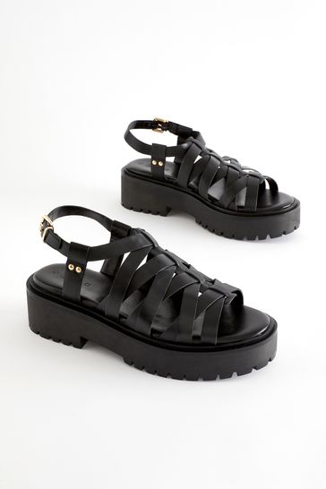 Buy Black Forever Comfort Chunky Strappy Sandals from Next Hungary
