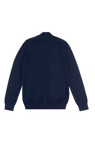 Blue knitted best sale jacket