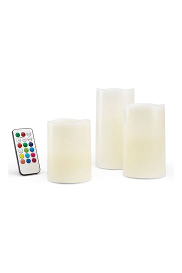 Buy MenKind Set of 3 Remote Control Multicolour Candles from the