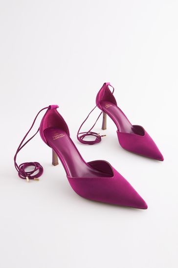 Pink wrap heels hot sale