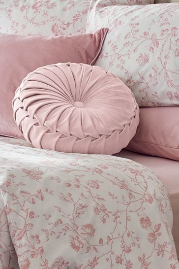 Buy Laura Ashley Blush Pink Round Rosanna Cushion from the Next UK
