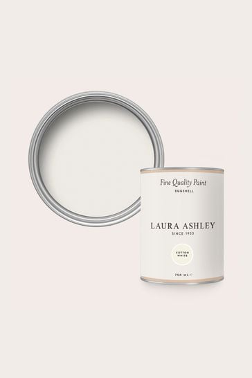 Laura Ashley Cotton White Eggshell 750ml Paint