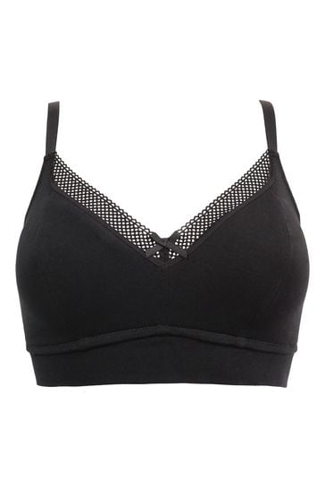 Buy Pour Moi Black Love to Lounge Cotton Non Wired Bra from Next USA