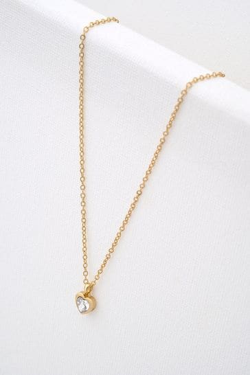 HANNELA: Crystal Heart Pendant Necklace For Women
