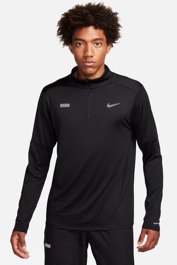 Nike Black Dri-FIT Element Flash Half Zip Running Fleeces