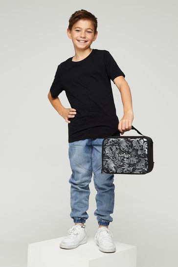 Smiggle Black Better Attach Square Lunchbox