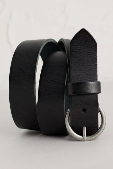 Seasalt Cornwall Black Townshend Leather Belt