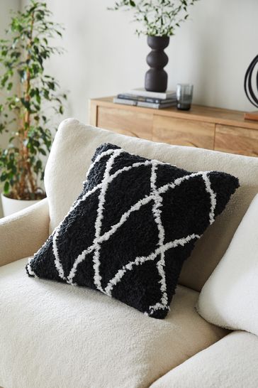 Monochrome Square Tufted Berber Cushion