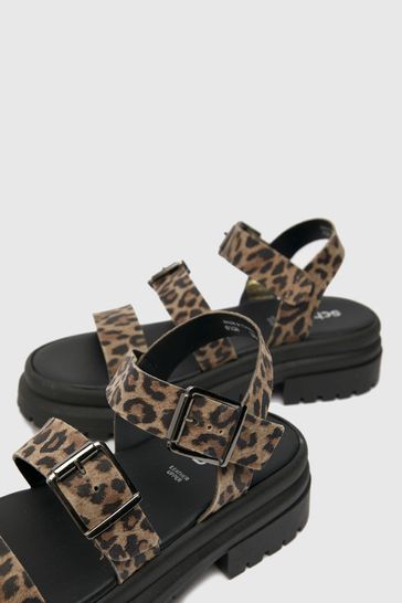 Buy Schuh Tyla Leopard Chunky Sandals from Next Luxembourg