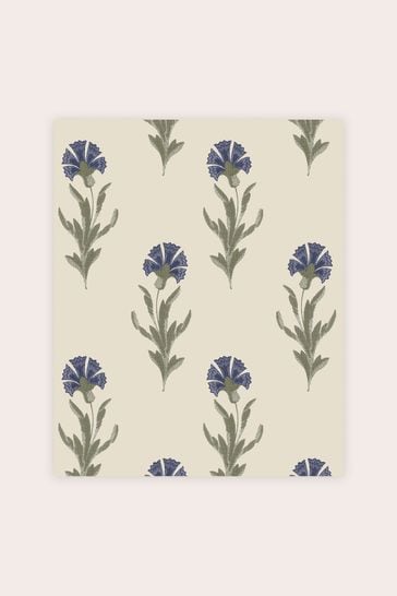 Laura Ashley Dusky Seaspray Blue Dandelion Wallpaper