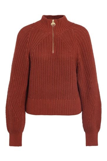 Barbour sweater best sale womens Orange