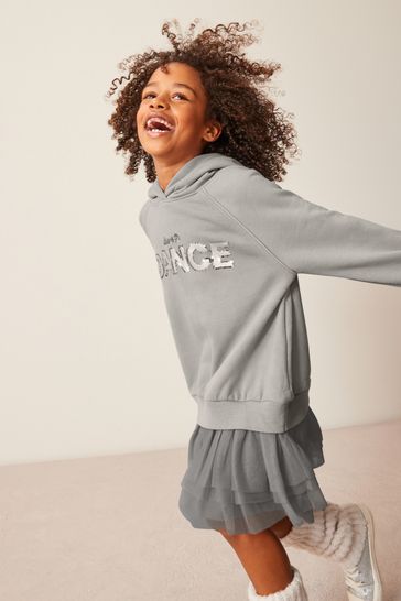 Mesh hoodie dress sale