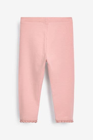 Pale Pink Lace Trim Leggings 3mths 7yrs