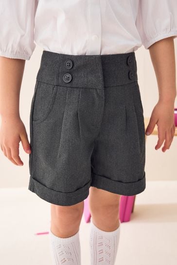 Grey school shorts deals