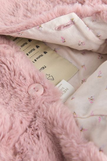 Buy Pink Baby Cosy Hooded Faux Fur Jacket 0mths 2yrs from Next Bahrain