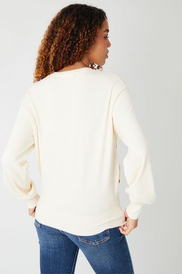 White graphic clearance jumper