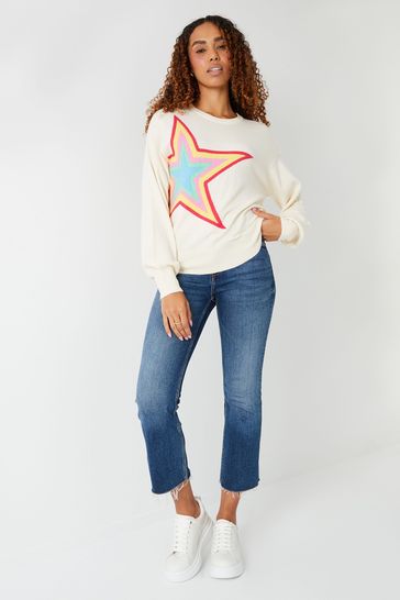 White new arrivals star jumper