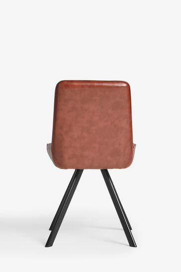 Buy Set of 2 Tan Brown Oakley Black Legs Dining Chairs from the