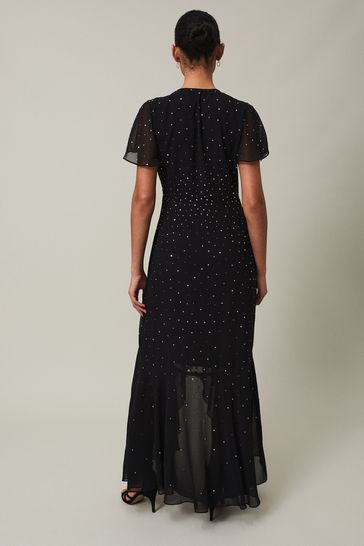 Phase Eight Silver Brielle Shimmer Maxi Dress