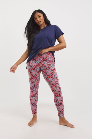 Buy Simply Be Blue Pretty Secrets Value Leggings Set 2 Pack from Next  Luxembourg