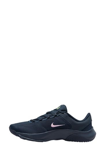 Nike navy and online pink trainers