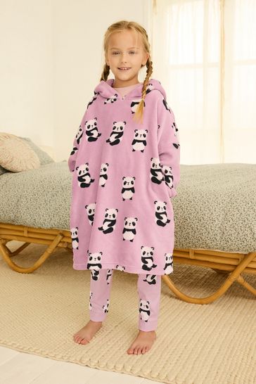 Buy Pink Panda Character Hooded Blanket 3 16yrs from Next Croatia