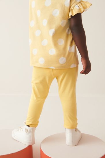 Buy Yellow Embroidered Leggings (3mths-7yrs) from Next USA