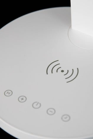 Buy Koble White Arc Phone Charging White Table Lamp from the Next