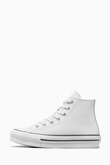 Converse white leather junior online