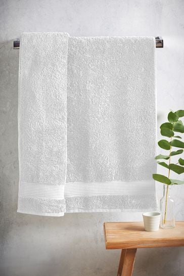 Buy White Towel from Next Luxembourg