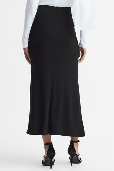 High waist sales ruched pencil skirt