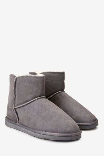 Grey suede outlet slipper boots