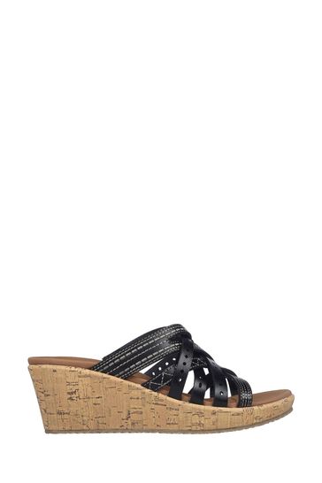 Skechers Black Beverlee Hot Spring Sandals